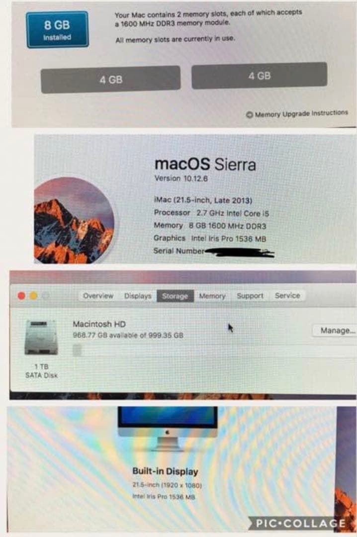 Macデスクトップ Apple iMac 21.5-inch