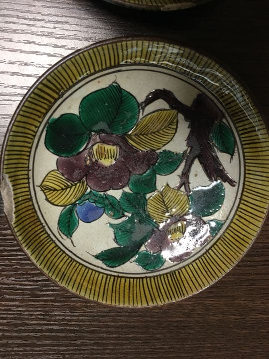 アンティーク  古九谷 吉田屋 小皿4枚