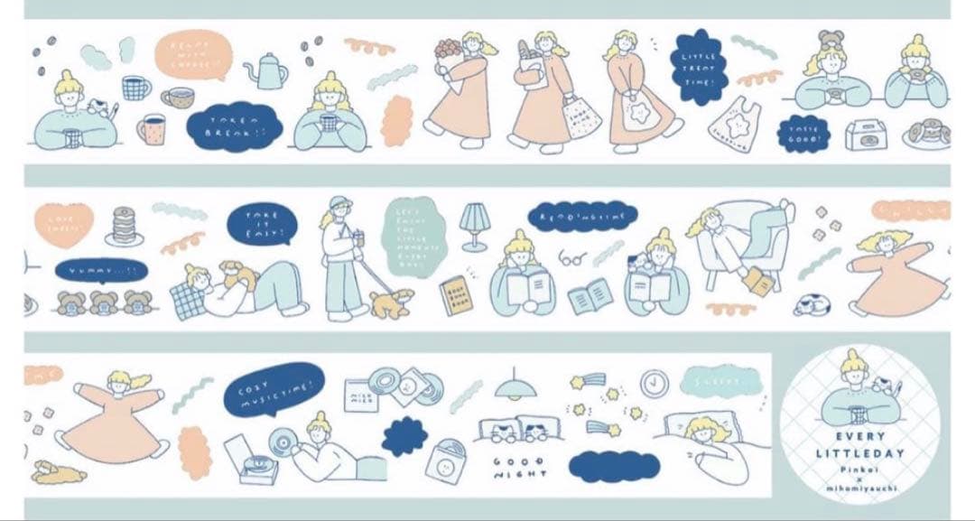 Pinkoi×miho miyauchi コラボレーションPETテープ　マステ