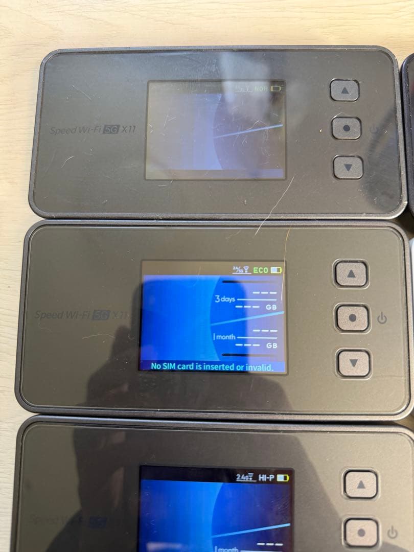 Speed Wi-Fi 5G X11 、6台、X12 、2台