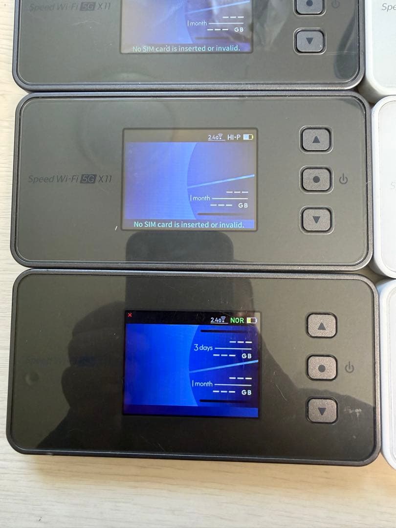 Speed Wi-Fi 5G X11 、6台、X12 、2台