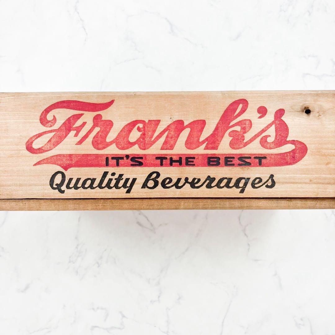希少 ヴィンテージ アメリカ Frank's 木製ドリンクケース ボトルケース