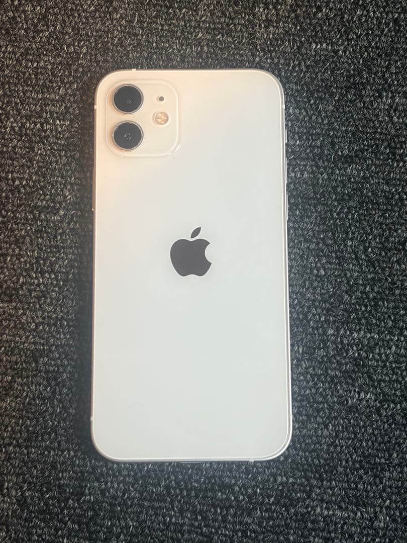 Apple iPhone 12 ホワイト 本体 純正ケーブル、ケース付き