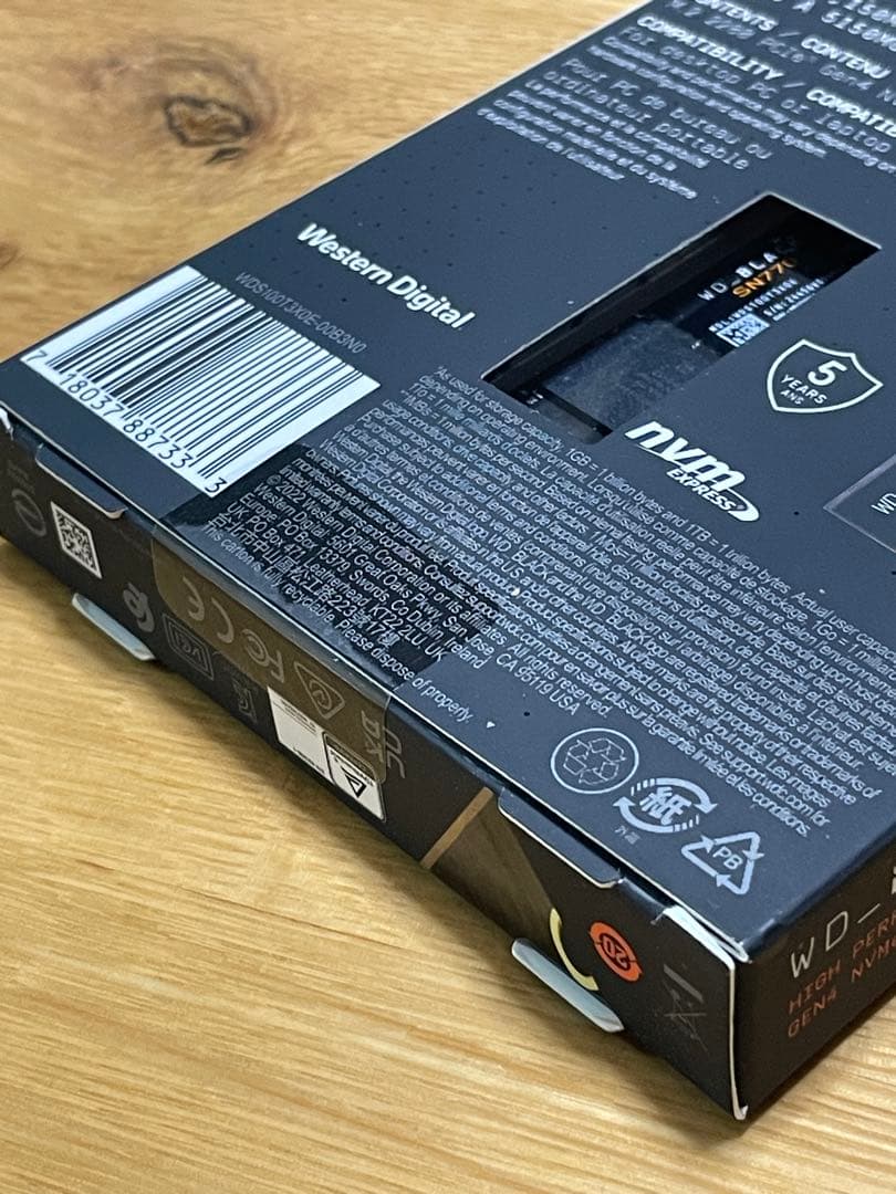 WD Black SN770 1TB NVMe SSD 新品未開封