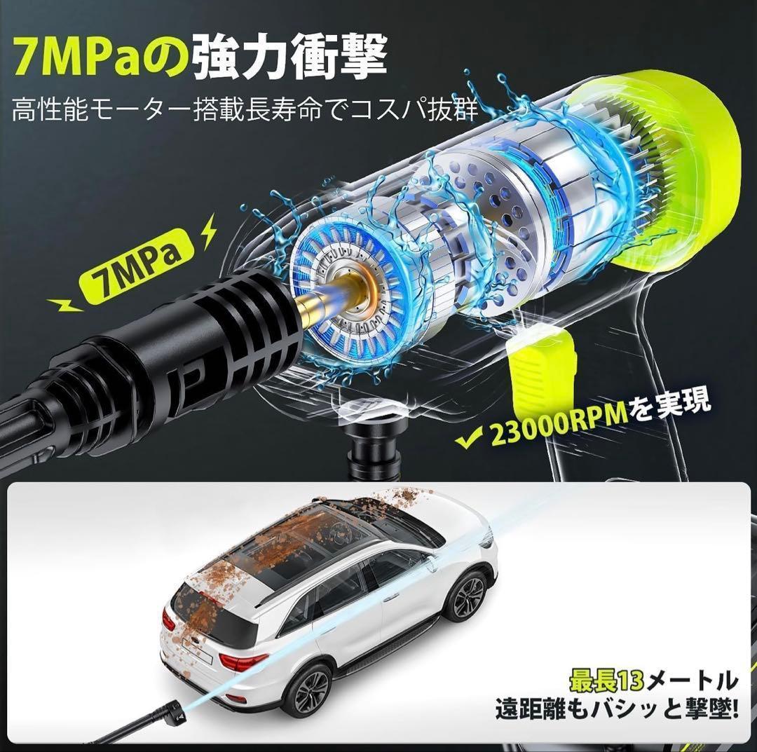 高圧洗浄機 コードレス 充電式 家庭用 洗車 多機能 洗車機 高圧洗浄器 軽量