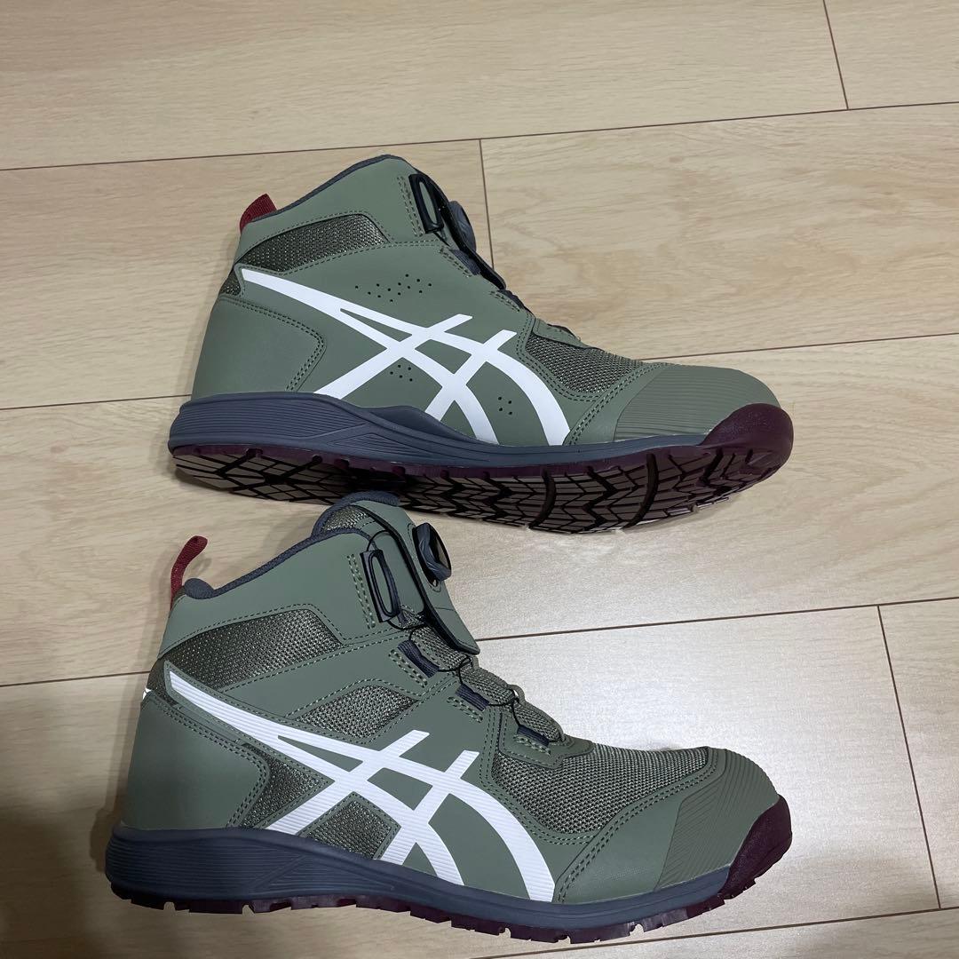 ASICS BOAシステム安全靴ハイカット オリーブグリーン27cm