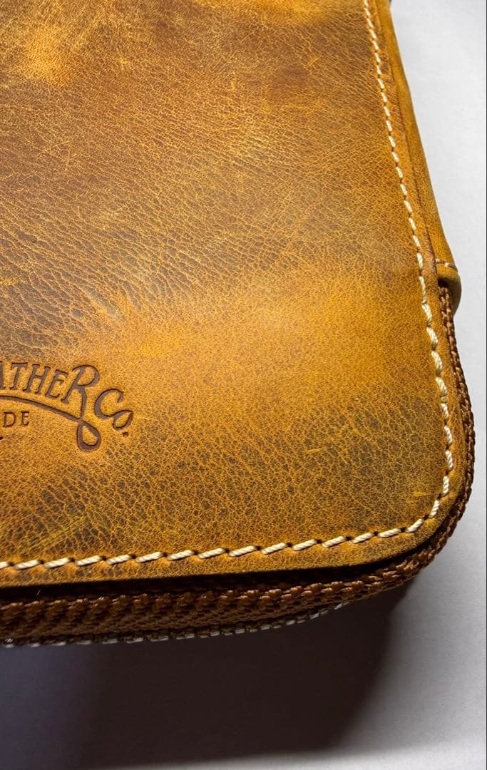 Galen Leather 10本差しペンケース クレイジーホースブラウン