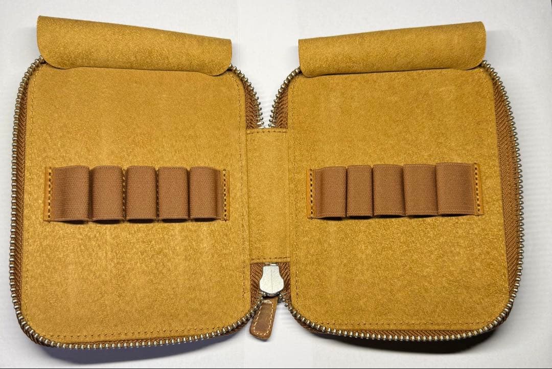 Galen Leather 10本差しペンケース クレイジーホースブラウン