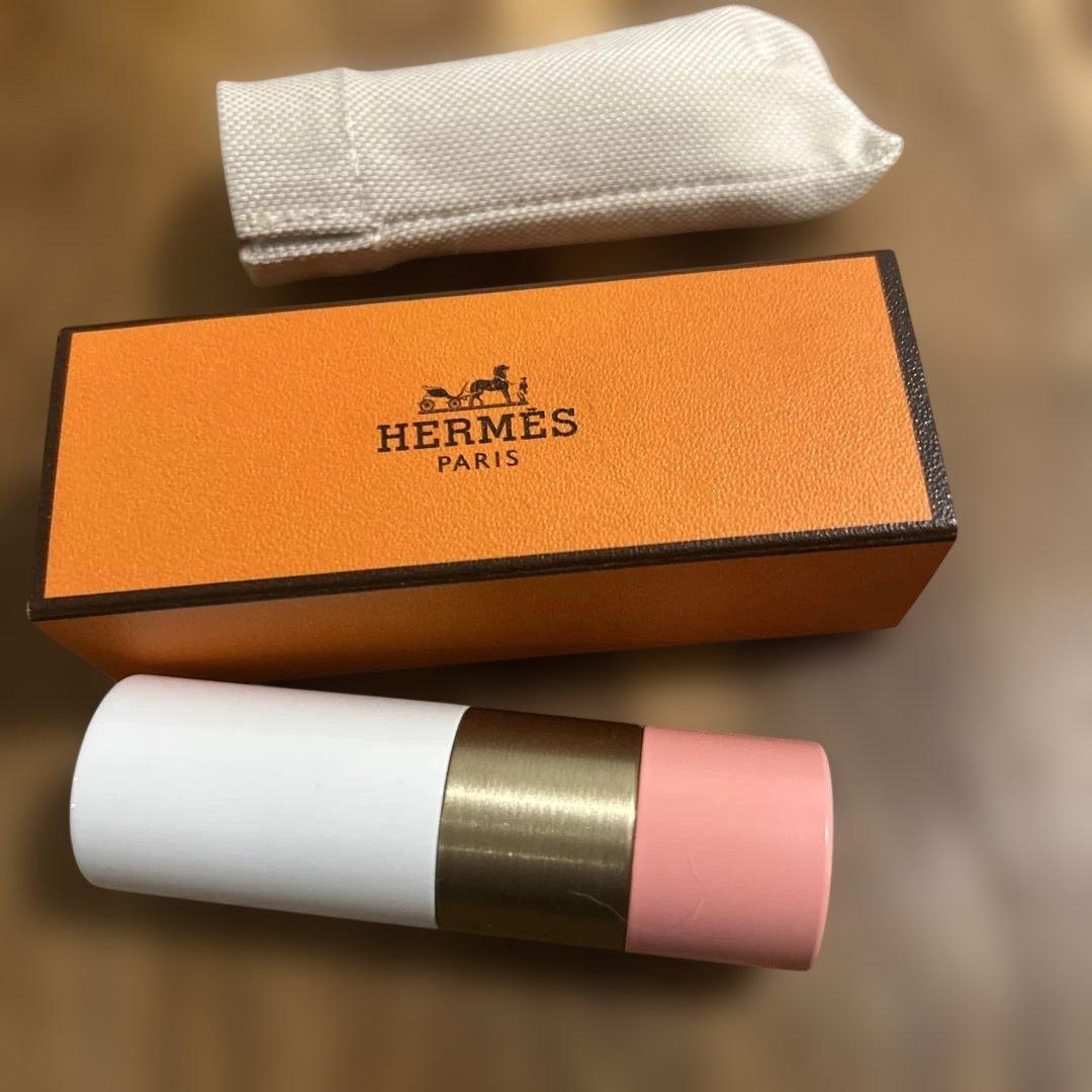 新品、未使用。HERMES ローズサプライズ リップクリーム