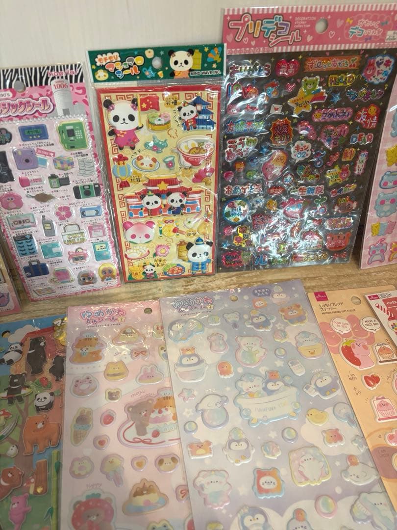 シール　立体シール　ぷっくりシール　まとめ売　平成レトロ　y2k ギャル　当時物