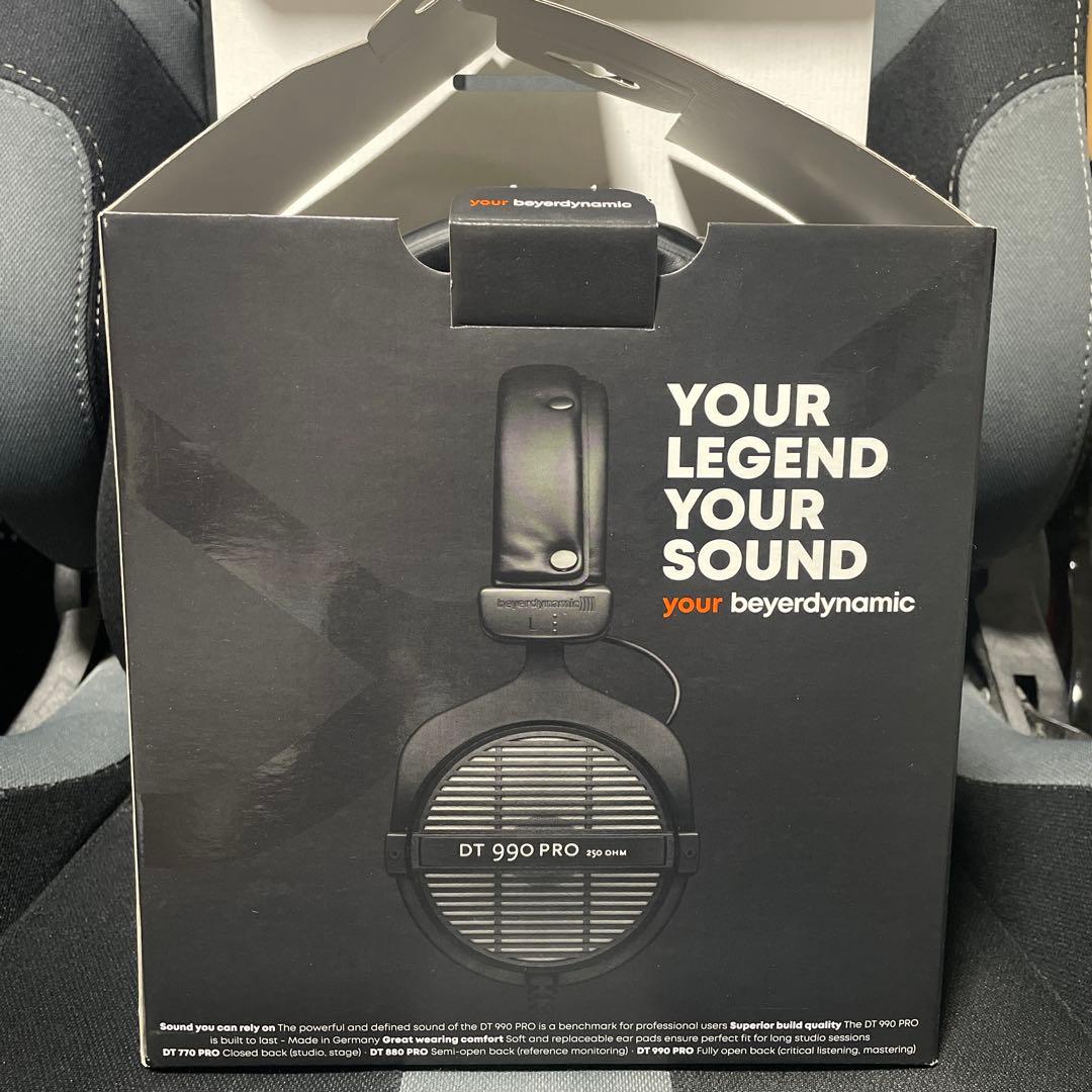 Beyerdynamic DT 990 変換プラグ+純正耳パッドx2付き　箱アリ