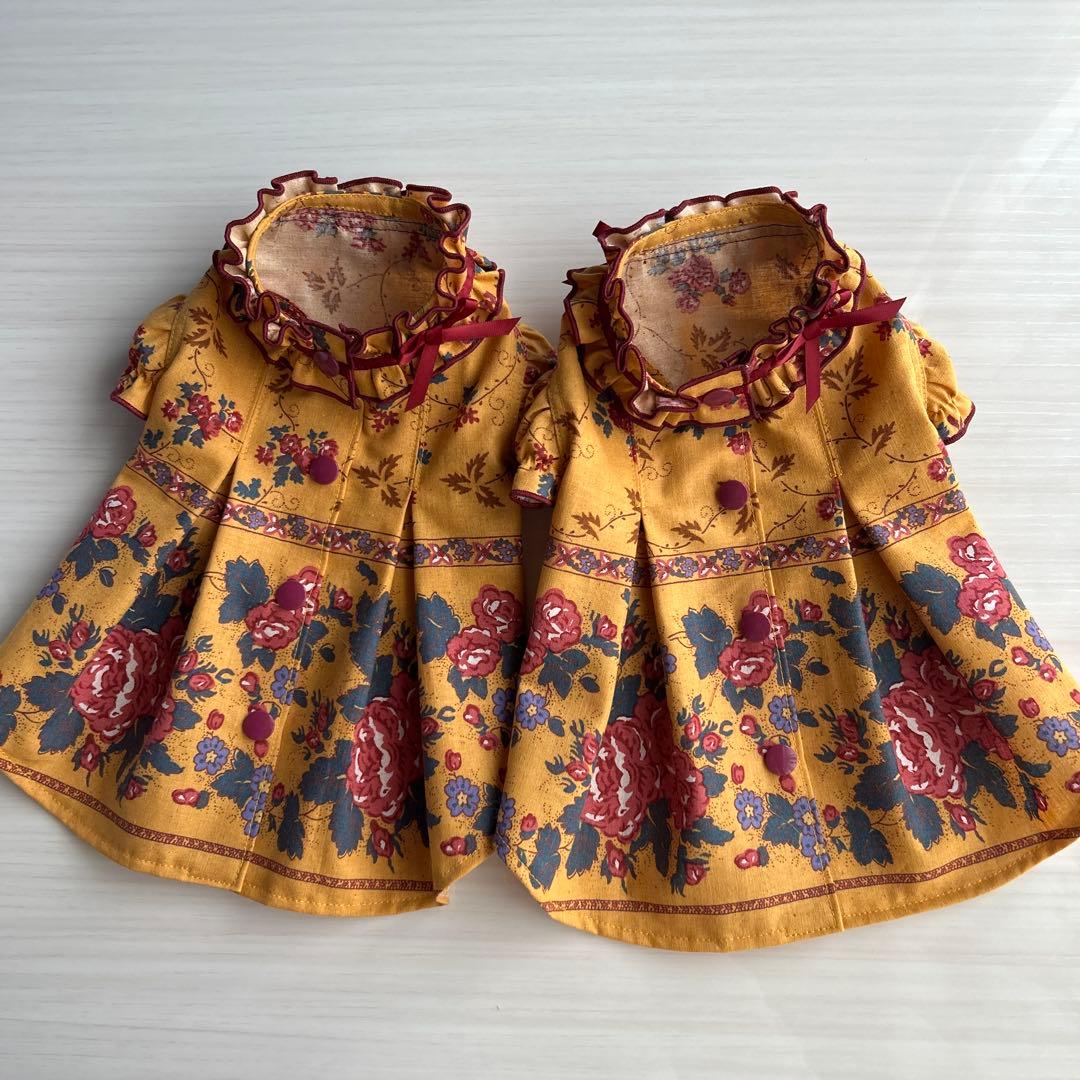 No.546•547 犬服ハンドメイド バックオープンワンピース2着