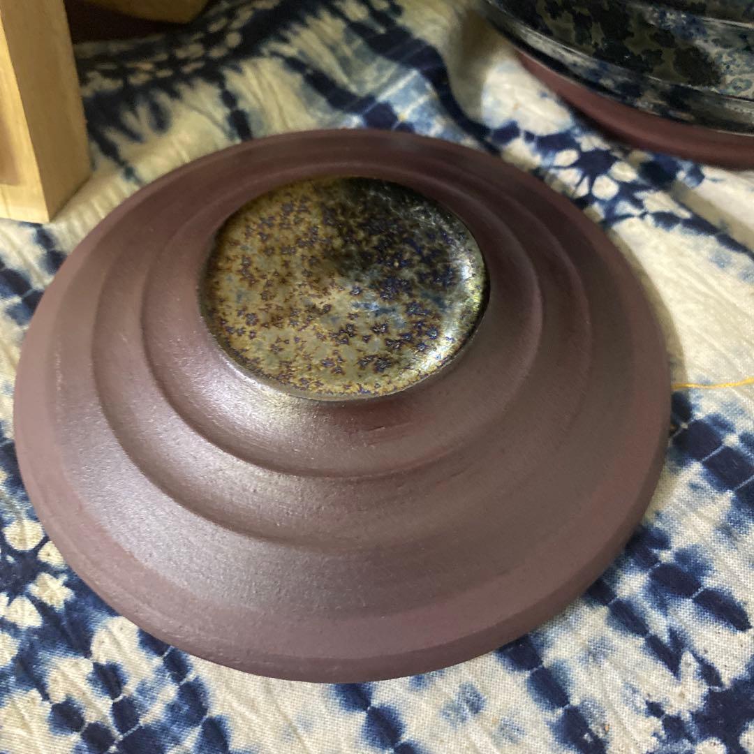 古松淳志　曜変天目釉　水指　茶道具