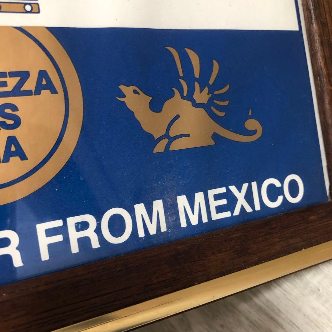 アメリカUSAメキシココロナビールビンテージパブミラー木枠フレームバーサイン広告