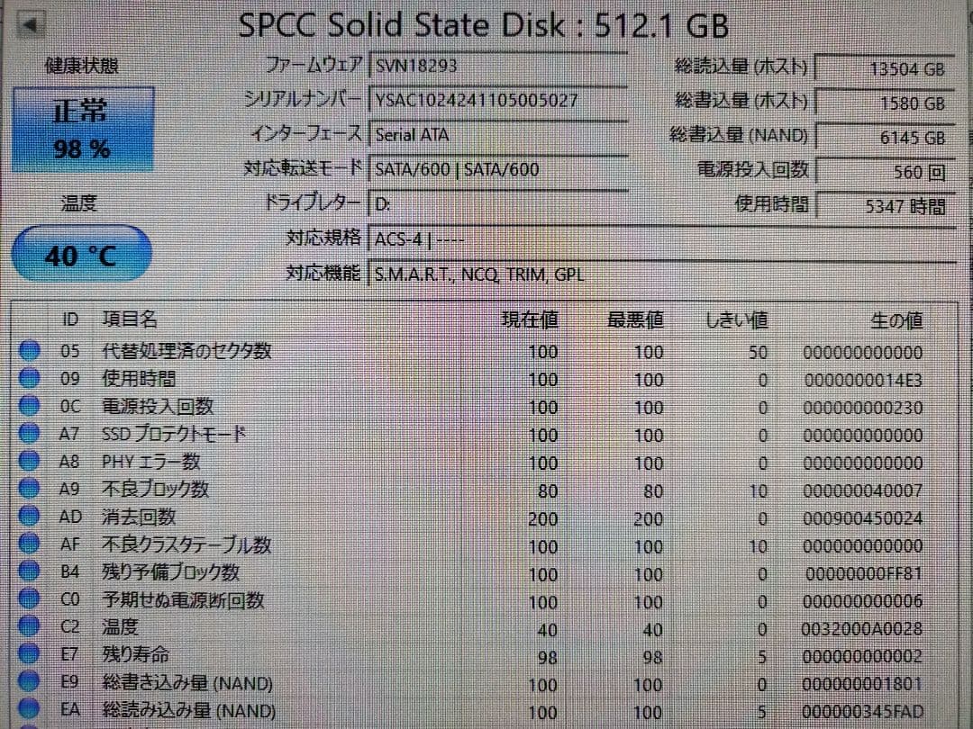 シリコンパワー　512GB SSD 2.5インチ 内蔵