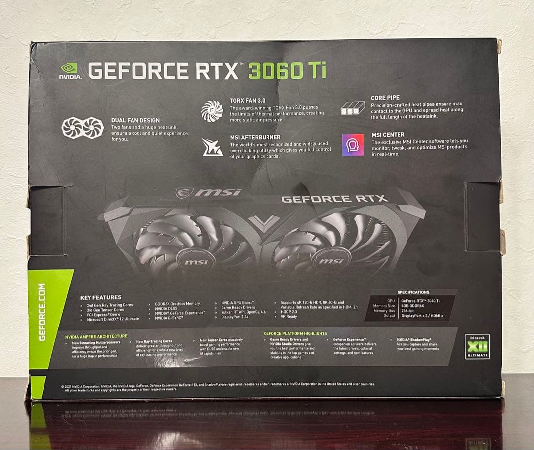MSI VENTUS 2X RTX 3060 Ti OC 美品