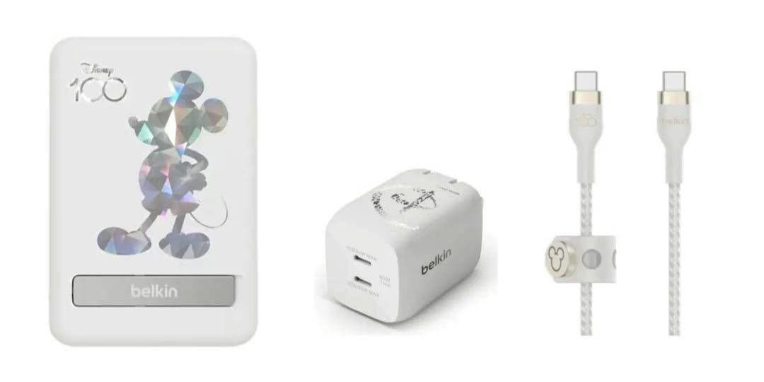 Belkin ディズニー100周年限定 ケーブル モバイルバッテリー急速充電器