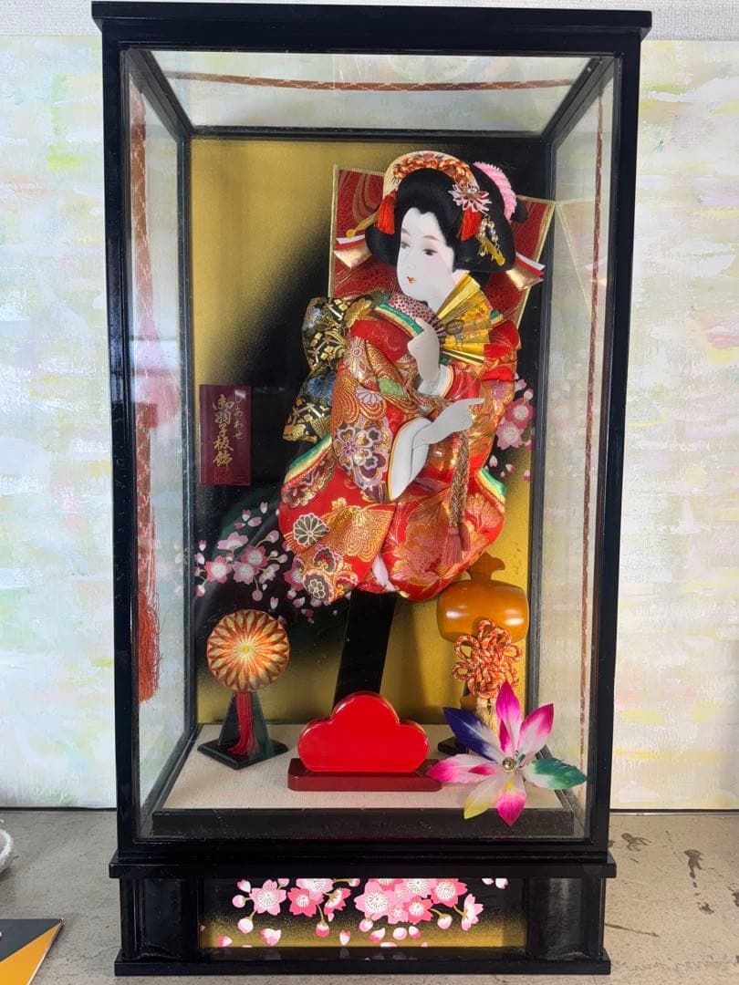 羽子板ガラスケース入り　オルゴール付き