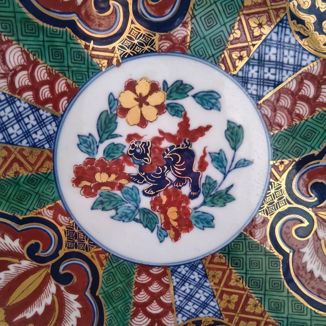有田焼☆伊万里焼☆金彩染錦大皿☆飾り皿☆40cm