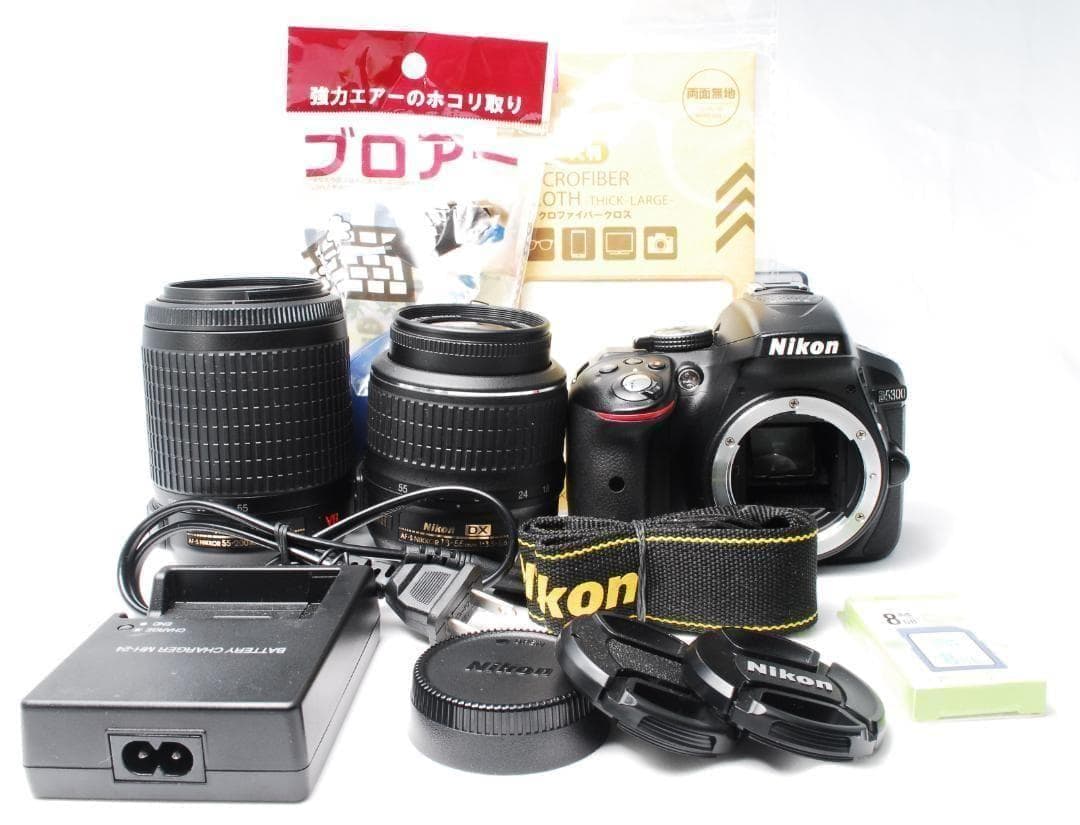 Nikon D5300 Wレンズ デジタル一眼レフカメラ Wi-Fi機能付き