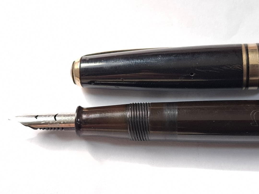 50年代　PILOT　レバーフィラー式万年筆　warranted　ワランテッド
