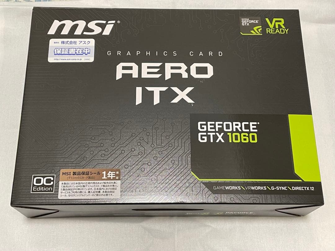 グラフィックボード・グラボ・ビデオカード MSI AERO ITX GEFORCE GTX 1060 OC