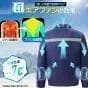 空調服 ファン付き作業服 空調作業服 モバイルバッテリー付き ブルー S/M