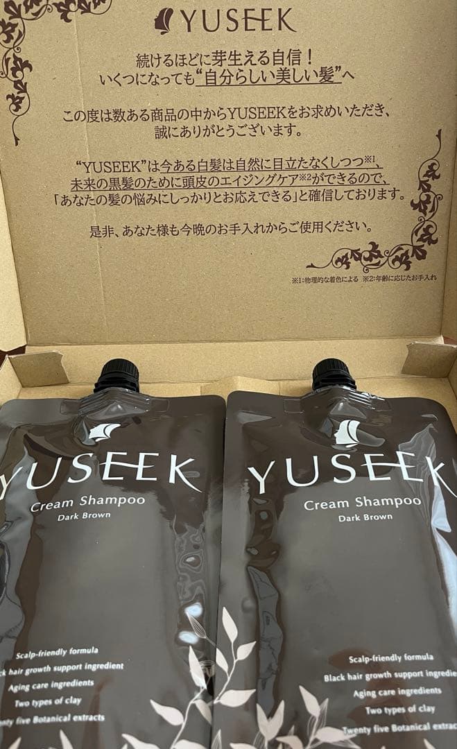 【2個セット】ユーシーク　クリームシャンプー　ダークブラウン