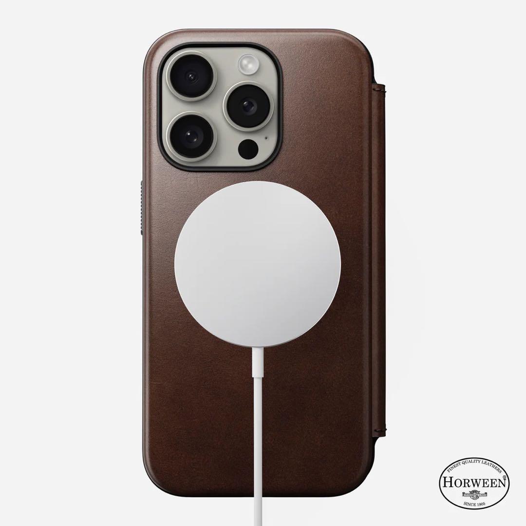 iPhoneアクセサリー NOMAD ModernLeatherFolio iPhone 15Pro