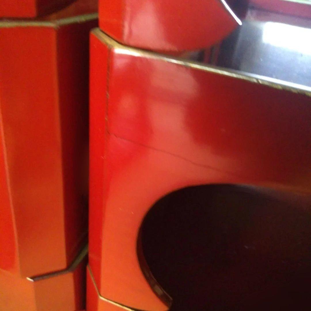角膳　会席膳　朱色　木製　漆器