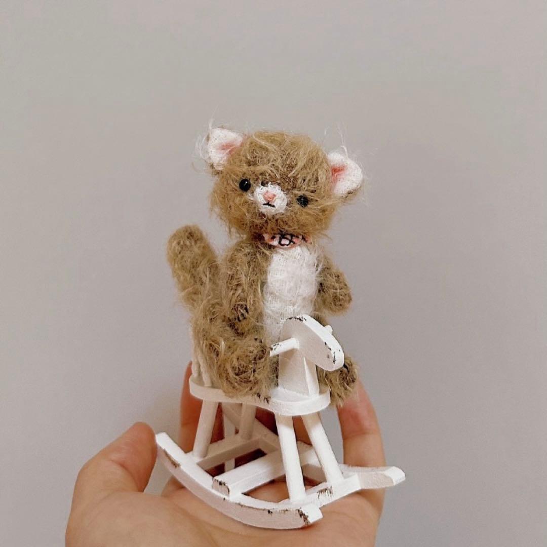 ミニミニ仔猫 ぬいぐるみ アーティストベア 海外作家様 人形のお供 テディベア