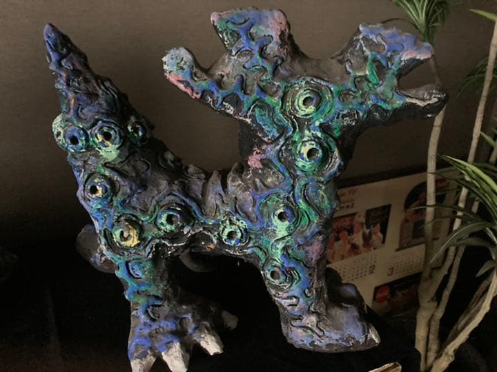 石垣島シーサー(大)ペア／作家物・43cm