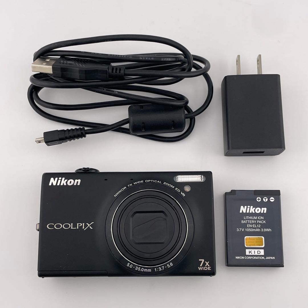 実写美⭕️【動作確認済】Nikon COOLPIX S6100 ブラック