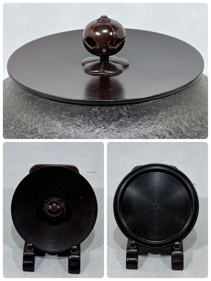 釜師 菊地政光作　真形釜　美品　共箱　茶道具　送料込