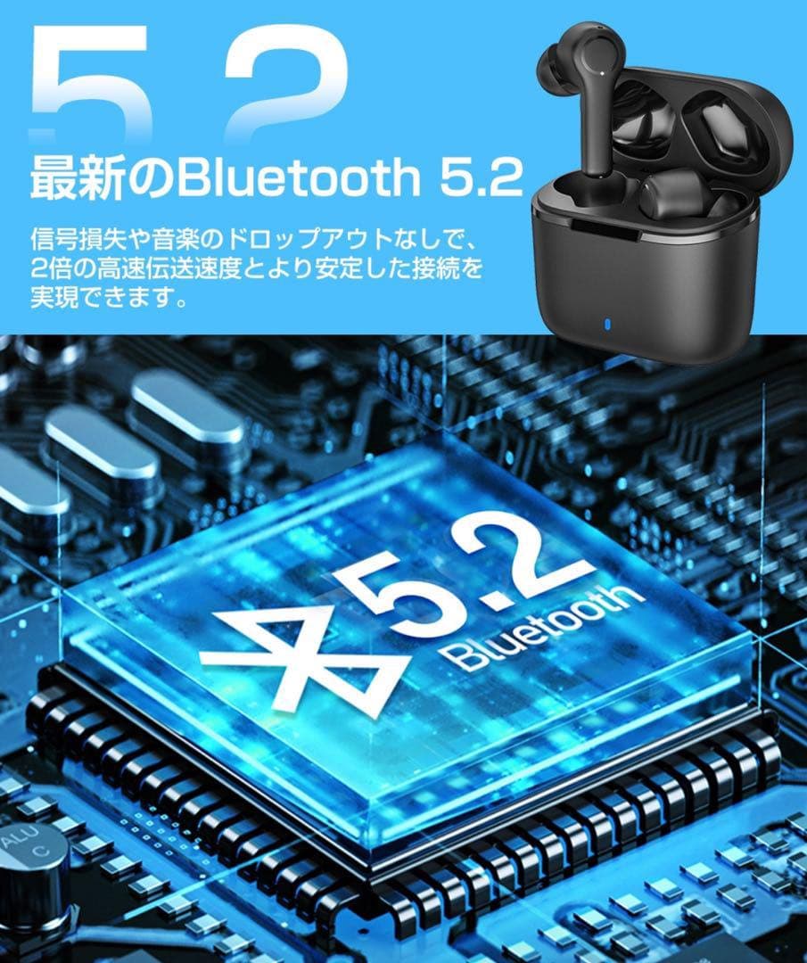 ワイヤレスイヤホン Bluetooth イヤホン ノイズキャンセリング 高音質