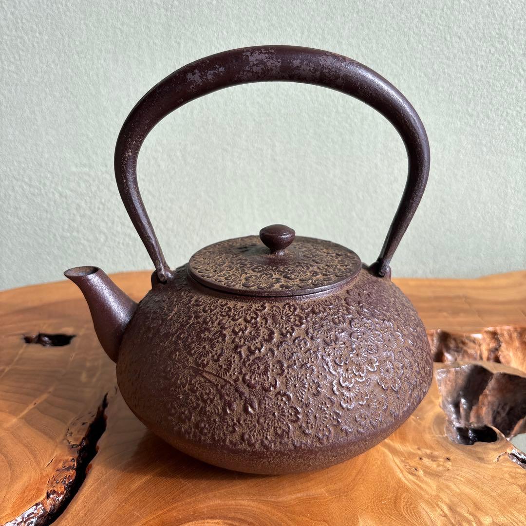 南部鉄瓶 南部鉄器 作家物 茶道具 紙箱
