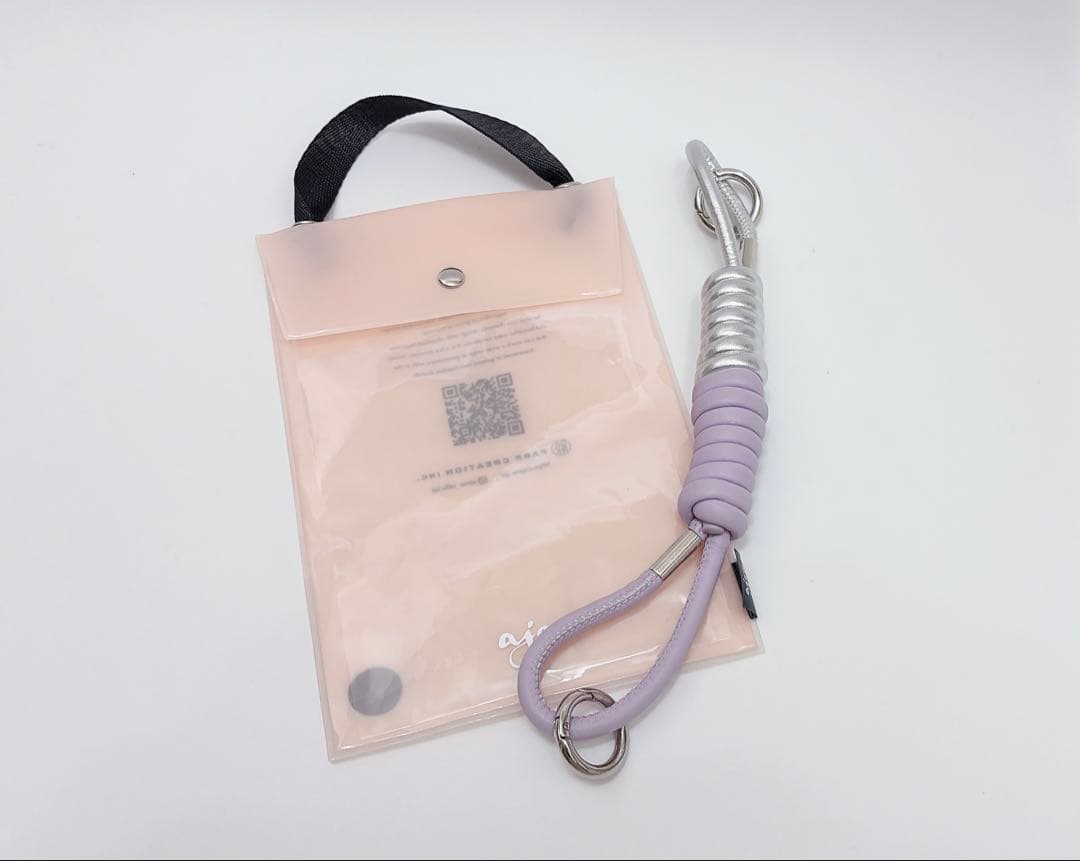ajew コイルストラップ ストラップ silver × lavender