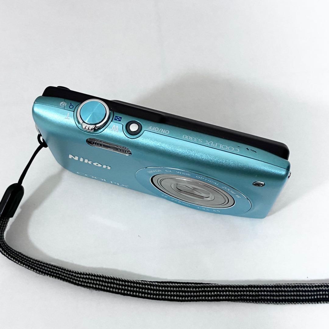 【美品】Nikon ニコン COOLPIX S3300 ブルー デジカメ