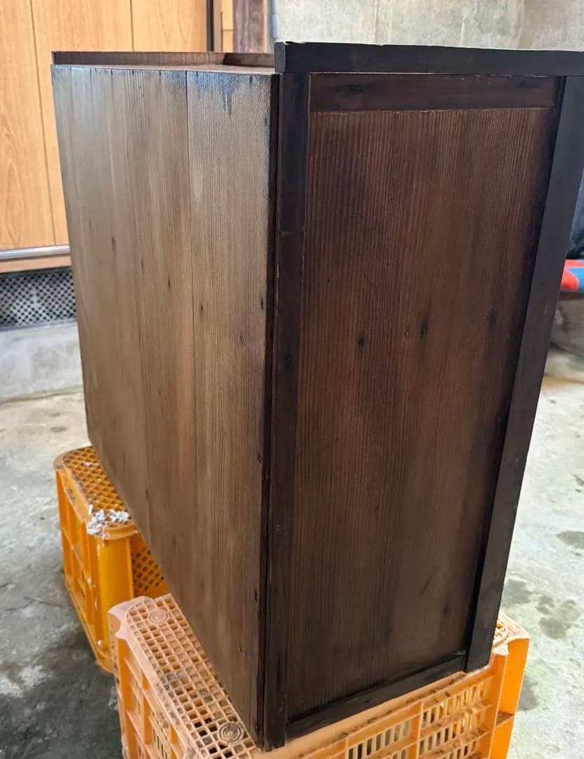 【アンティーク】木製 天然木 茶棚 飾り棚 時代家具　清掃済み