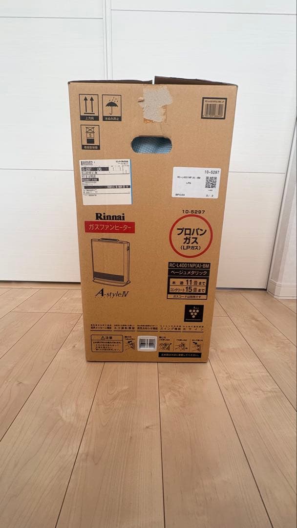 【未使用コード付】リンナイ ガスファンヒーター LP 11畳RC-L4001NP