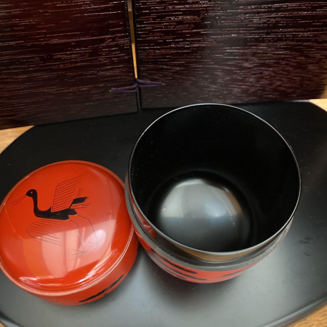 値下げ！なつめ　棗　茶道具　正月飾り　新品　朱色