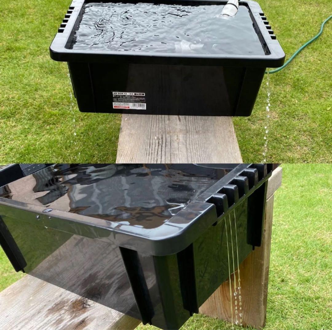 《木枠カバー Cタイプ 13L》 ビオトープ用　NVボックス13付きメダカ飼育