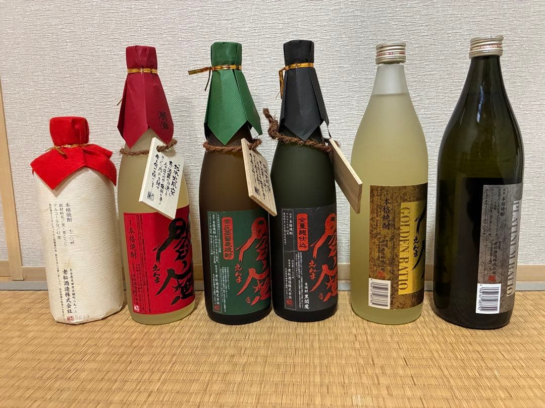 大分老松酒造麦焼酎6本飲み比べ　(麹屋伝兵衛/赤閻魔/黒閻魔/緑閻魔/G閻魔他