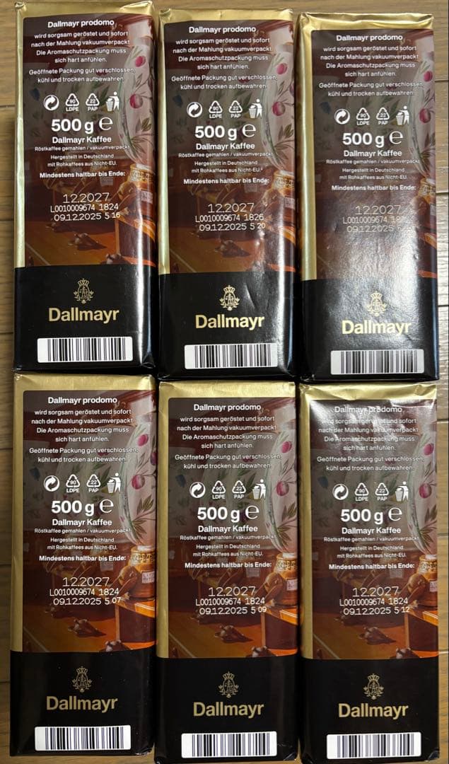 ダルマイヤー　プロドモ　 コーヒー 粉500g 6個セット