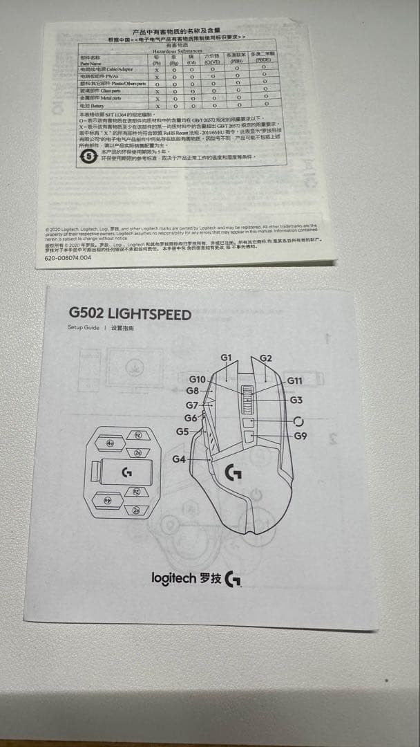 G502 LIGHTSPEED 無線ゲーミングマウス 付属品有