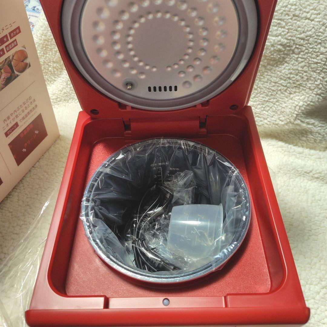 THE CUBE 炊飯器 ４合炊き レッド色『新品』