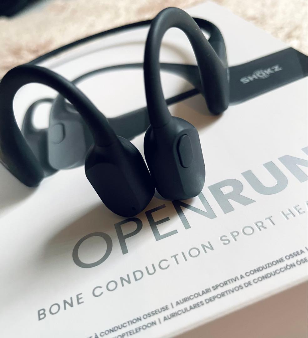 SHOKZ OPENRUN 骨伝導イヤホン Black バッテリー良好