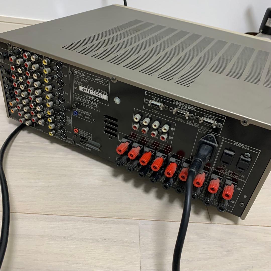 【通電確認済】DENON AVサラウンドアンプ　AVC-2870 リモコン付