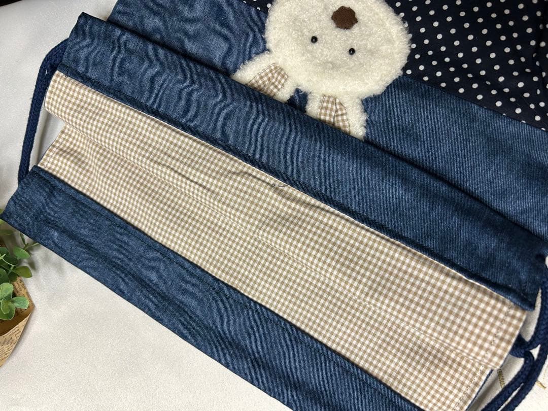 SALE うさぎさんの入園入学デニムバッグ3点セット