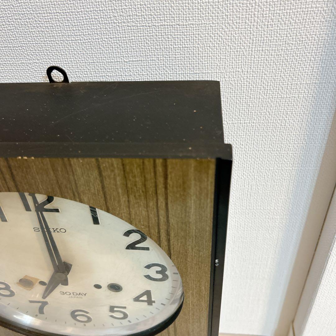 SEIKO 30 DAY 掛時計 ブラウン　レトロ 時計